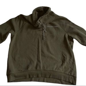 Calvin Klein | Olive Green Cowl Neck Sweater